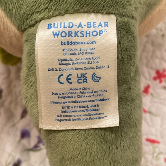 Build a Bear Workshop Ankylosaurus Green Dinosaur Retired Rare Clean - Picture 8 of 11